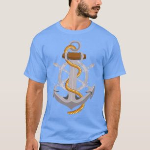 T-shirt Voilier Volant Volant Voilier Marine Ancre Voile
