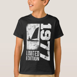 T-shirt Voiliers de Yacht Marins Vintage 1977 Anniversaire