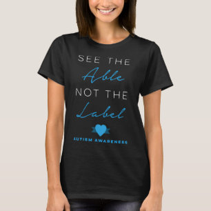 T-shirt Voir Able Not The Étiquette Autism Down Syndrome A