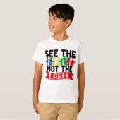 T-shirt Voir Able Not the Étiquette, mignonne Sensibilisat (Devant entier)