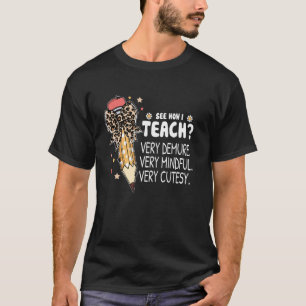 T-shirt Voir Comment J'Apprends Appréciation De L'Enseigna