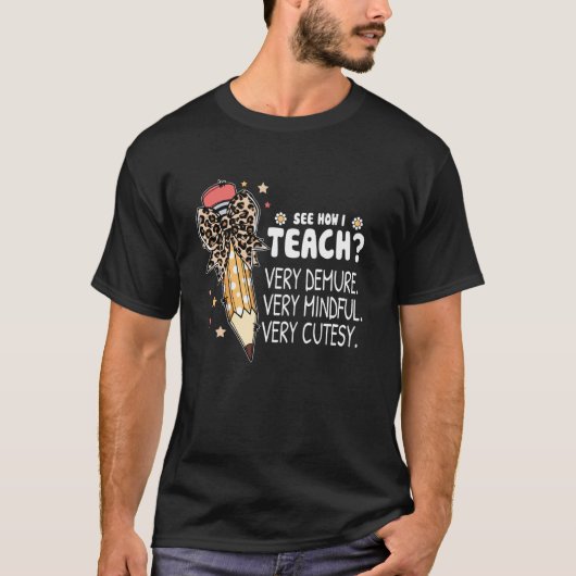 T-shirt Voir Comment J'Apprends Appréciation De L'Enseigna (Devant)
