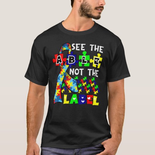 T-shirt Voir La Table Pas La Sensibilisation sur l'autisme (Devant)