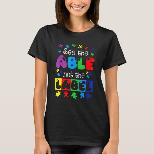 T-shirt Voir L'Able Pas Le Support De Sensibilisation sur (Devant)
