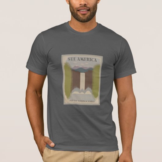 T-shirt Voir l'affiche de voyage des parcs nationaux améri (Devant)