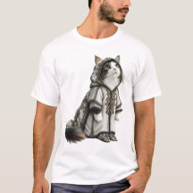 Voir le chat dans un authentique Selham brodé