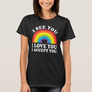 T-shirt Voir Love Accepter LGBTQ Community Rainbow Gay pri