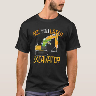 T-shirt Voir Plus Tard Excavateur Aligator Enfants