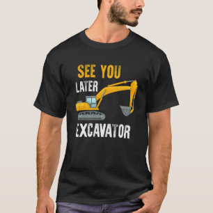T-shirt Voir Plus Tard Excavateur Enfants Garçon