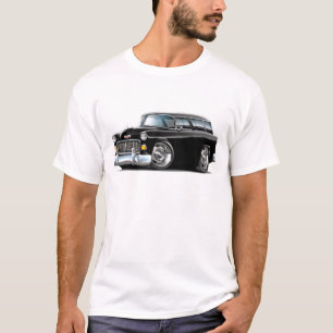 T-shirt Voiture 1955 de noir de nomade de Chevy