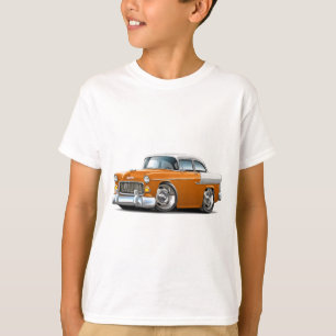 T-shirt Voiture 1955 Orange-Blanche de Chevy Belair