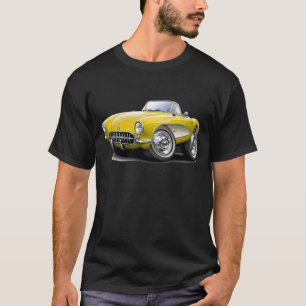 T-shirt Voiture 1956-57 jaune de Corvette