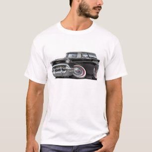 T-shirt Voiture 1957 de noir de nomade de Chevy