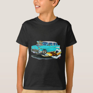 T-shirt Voiture 1957 de turquoise de nomade de Chevy