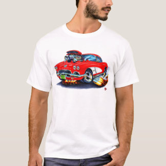 T-shirt Voiture 1962 Rouge-Blanche de Corvette