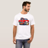 T-shirt Voiture 1962 Rouge-Blanche de Corvette (Devant entier)
