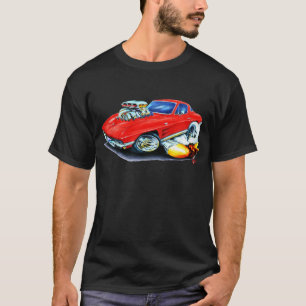 T-shirt Voiture 1963-64 de rouge de Corvette