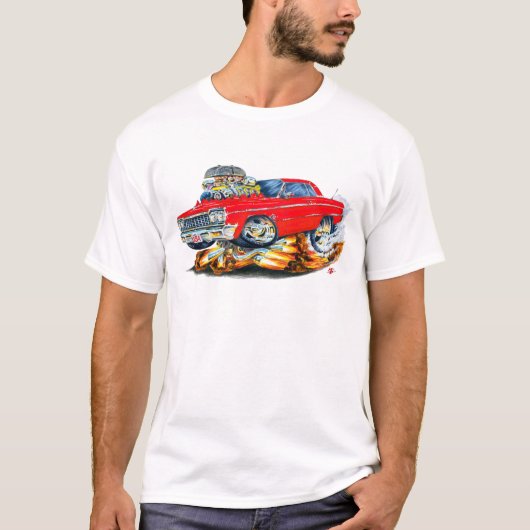 T-shirt Voiture 1964 de rouge d'impala (Devant)