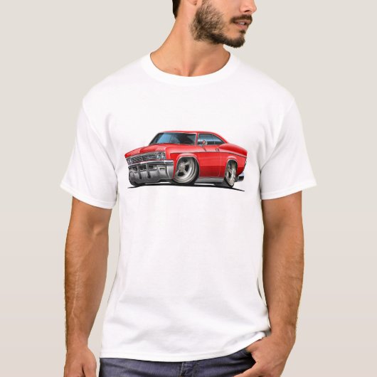 T-shirt Voiture 1965-66 de rouge d'impala (Devant)