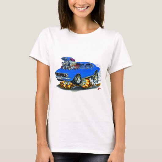 T-shirt Voiture 1967 de bleu de Camaro solides solubles (Devant)