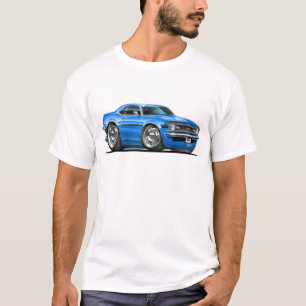 T-shirt Voiture 1968 Bleu-Noire de Camaro