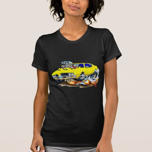T-shirt Voiture 1969 de jaune de sabre d'abordage d'Olds (Devant)