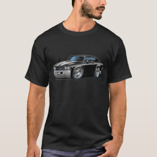 T-shirt Voiture 1969 Noir-Blanche de Chevelle