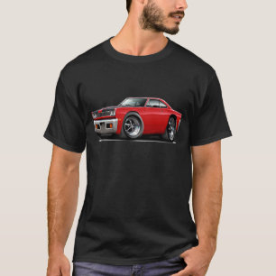 T-shirt Voiture 1969 Rouge-Noire de capot de Roadrunner