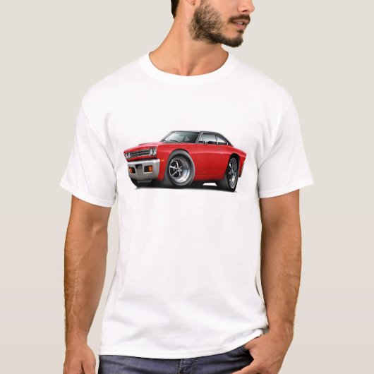 T-shirt Voiture 1969 supérieure Rouge-Noire de Roadrunner (Devant)