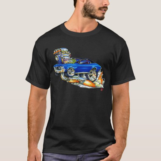 T-shirt Voiture 1970-72 de bleu de GS de Buick (Devant)