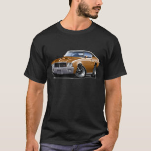 T-shirt Voiture 1970-72 de dessus de noir de brun de GS de