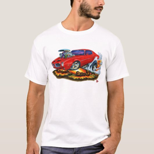 T-shirt Voiture 1970-72 de rouge de Firebird (Devant)