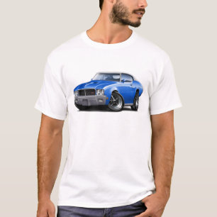 T-shirt Voiture 1970-72 supérieure blanche bleue de GS de