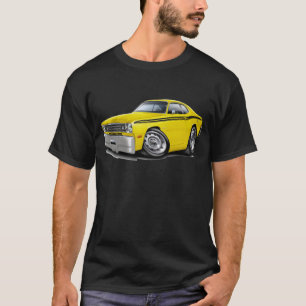 T-shirt Voiture 1970-74 Jaune-Noire de chiffon