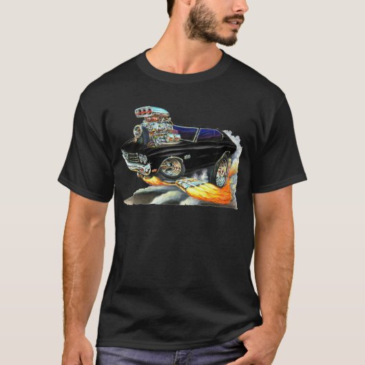 T-shirt Voiture 1970 noire de Chevelle (Devant)