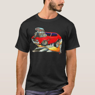 T-shirt Voiture 1970 Rouge-Noire de Chevelle