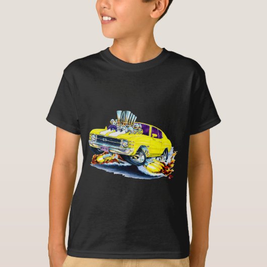 T-shirt Voiture 1971-72 Jaune-Blanche de Chevelle (Devant)