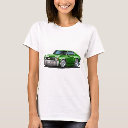 T-shirt Voiture 1971-72 verte de Chevelle (Devant)