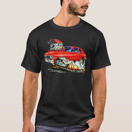 T-shirt Voiture 1971-74 de rouge de nova (Devant)