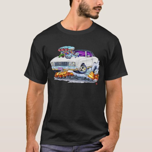 T-shirt Voiture 1972 de blanc de Monte Carlo (Devant)