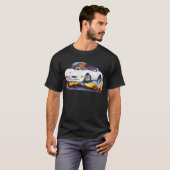 T-shirt Voiture 1980-82 de blanc de Corvette (Devant entier)