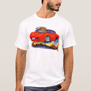 T-shirt Voiture 1980-82 de rouge de Corvette