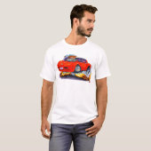 T-shirt Voiture 1980-82 de rouge de Corvette (Devant entier)