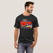T-shirt Voiture 1980-82 de rouge de Corvette (Devant entier)