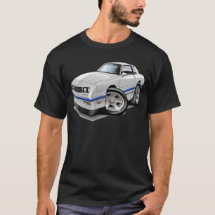 T-shirt Voiture 1983-88 Blanc-Bleue de Monte Carlo