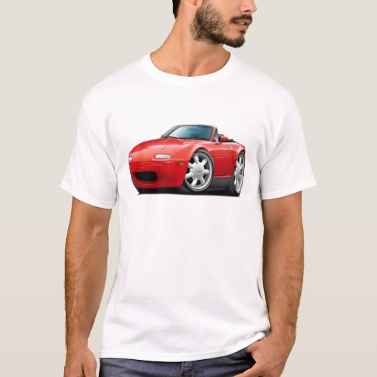 T-shirt Voiture 1990-98 de rouge de Miata (Devant)