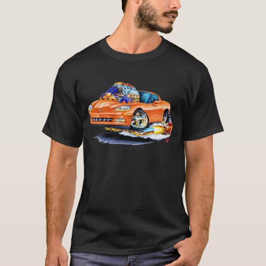 T-shirt Voiture 2005-10 d'orange de Corvette (Devant)