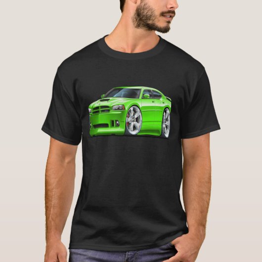 T-shirt Voiture 2006-10 verte du chargeur SRT8 (Devant)