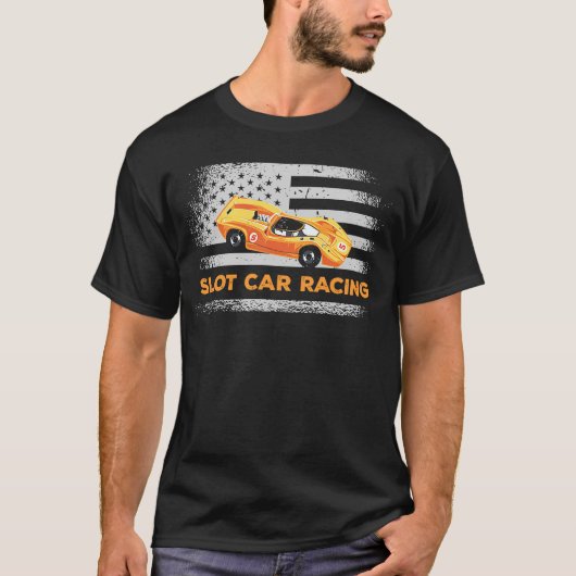 T-shirt Voiture à drapeau Slotcar US (Devant)
