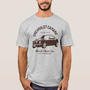 T-shirt Voiture ancienne Chevrolet camaro typographie 